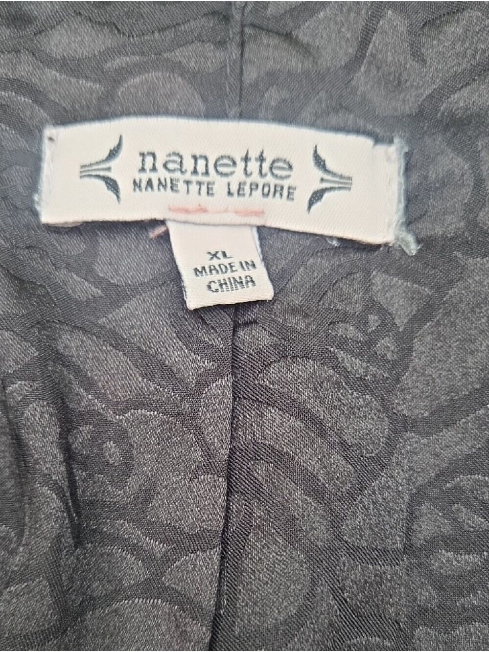 Nanette Lepore Black Tweed Frayed-Edge Boxy Blazer Lined! Heavy Weight Well Made - Picture 7 of 8